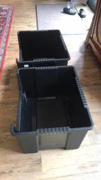 Magazijnbox 80 liter grijs ( 2 stuks als nieuw ), Doe-het-zelf en Verbouw, Kratten en Dozen, Ophalen, Zo goed als nieuw, Krat