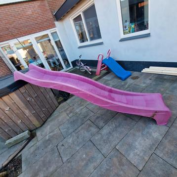 Mooie roze glijbaan 290cm lang