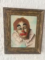 Uniek Portret: Expressieve Clown - Gesigneerd 'Bullot', Antiek en Kunst, Ophalen of Verzenden