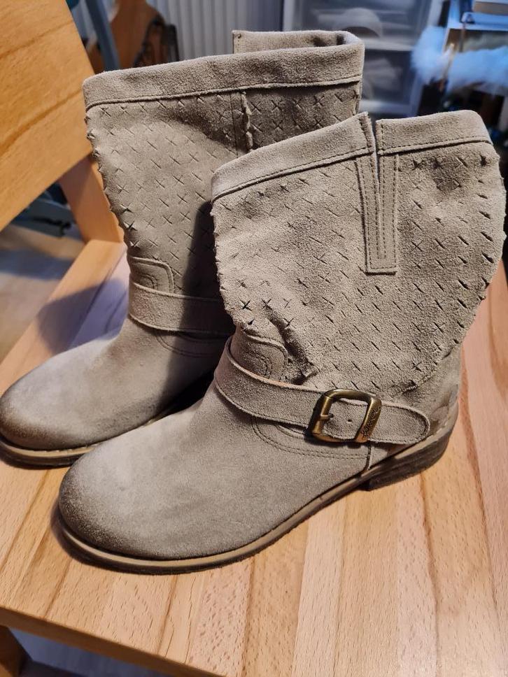 Felmini laarsjes motor / cowboy laarsjes, Kleding | Dames, Schoenen, Zo goed als nieuw, Lage of Enkellaarzen, Bruin, Ophalen