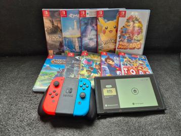 Nintendo Switch plus 10 games beschikbaar voor biedingen