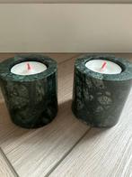 NIEUW! 2 Marmer waxinelicht houders., Huis en Inrichting, Woonaccessoires | Kandelaars en Kaarsen, Overige materialen, Nieuw, Ophalen of Verzenden