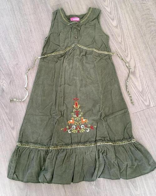 FRANSA GIRLS Erg mooie mosgroene jurk , maatje 128 134, Kinderen en Baby's, Kinderkleding | Maat 128, Gebruikt, Meisje, Jurk of Rok