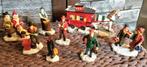 Set kerstfiguren voor kerstdorp - met paard en wagen, Diversen, Kerst, Ophalen of Verzenden, Gebruikt