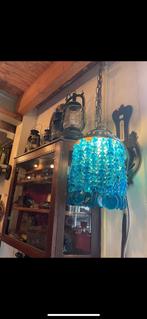 Oosterse glazen kralen lampen (3x), Ophalen of Verzenden, Zo goed als nieuw, Metaal, Minder dan 50 cm