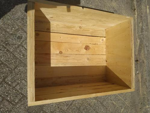 te koop houten kisten, Tuin en Terras, Bloembakken en Plantenbakken, Zo goed als nieuw, Hout, Binnen, Tuin, 30 tot 60 cm, Rechthoekig