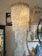 XXXL VINTAGE CAPIZ SCHELPEN HANGLAMP VIDR LAMP 60’s !!, Baak interieur, Nieuw, Ophalen of Verzenden, Glas