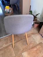 Eetkamer stoelen grijs x4, Ophalen, Zo goed als nieuw, Rechthoekig