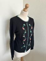 King Louie maat L cardigan vestje lamswol 2352, Zwart, Maat 42/44 (L), Ophalen of Verzenden, Zo goed als nieuw