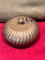 Oud metalen asbakje met deksel (180425), Ophalen of Verzenden