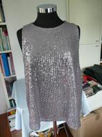 chique grijze gevoerde losse open top met pailletten, C&A, Kleding | Dames, Tops, Maat 42/44 (L), Ophalen of Verzenden, Zo goed als nieuw