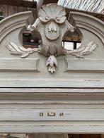 Brocante Franse spiegel met kuif craquele, Antiek en Kunst, Antiek | Spiegels, Ophalen