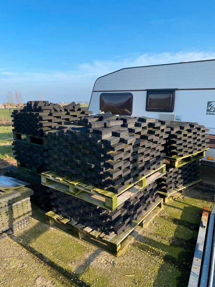 Rubberen H klinkers, Tuin en Terras, Tegels en Klinkers, Gebruikt, Klinkers, Rubber, 10 m² of meer, Ophalen