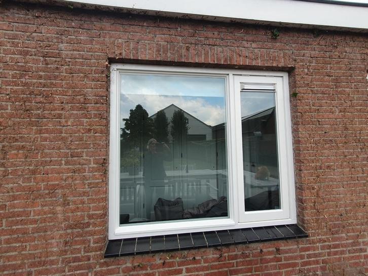 Hardhouten kozijnen met thermopane glas 2stuks, Doe-het-zelf en Verbouw, Kozijnen en Schuifpuien, Gebruikt, Raamkozijn, Hout, 75 tot 150 cm