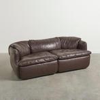Saporiti Confidential lounge sofa, jaren 70, leer, Huis en Inrichting, 150 tot 200 cm, Rechte bank, Gebruikt, Leer