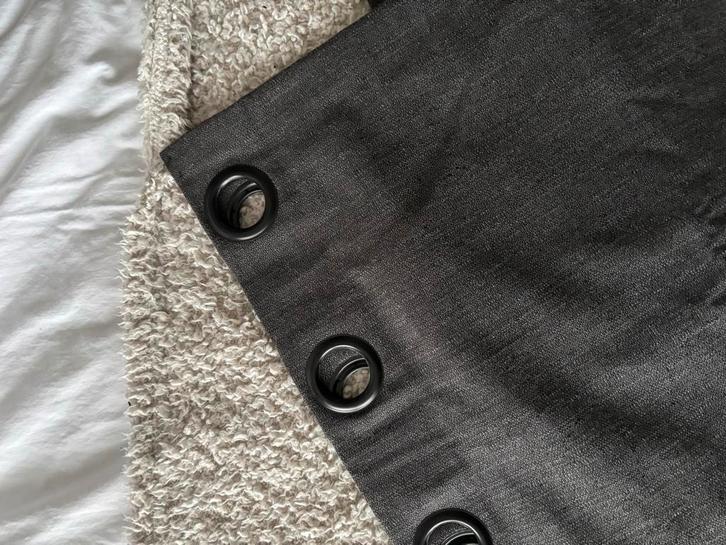 Antraciet Verduisteringsgordijn, Huis en Inrichting, Stoffering | Gordijnen en Lamellen, Nieuw, 200 cm of meer, 100 tot 150 cm