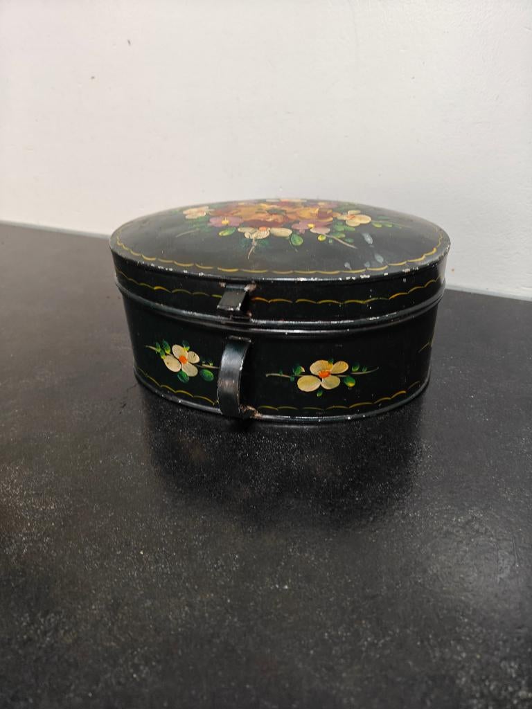 antieke koektrommel, Ophalen of Verzenden, Gebruikt, Overige