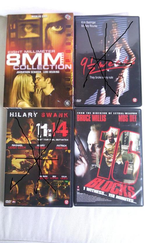 Allerlei films deel 5 1.- p.s., Cd's en Dvd's, Dvd's | Actie, Gebruikt, Actie, Alle leeftijden, Ophalen of Verzenden