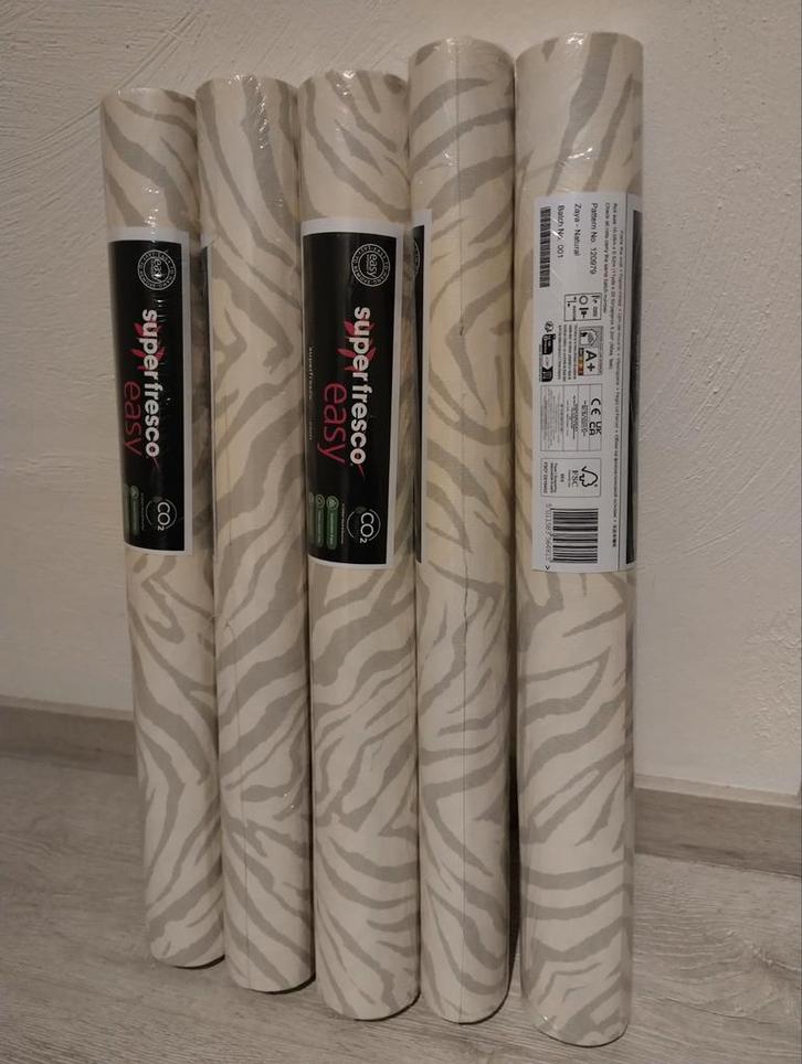 5 rollen behang van Superfresco Easy. Nieuw in verpakking!, Huis en Inrichting, Stoffering | Behang, Wit, Beige, Bruin, 50 tot 75 m²