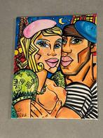 Schilderij Lovers in Paris 2022 Elva Polykova, Antiek en Kunst, Kunst | Schilderijen | Klassiek, Ophalen of Verzenden