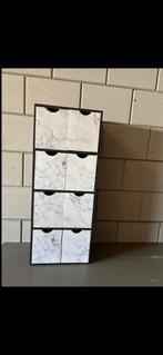 Kastje met lades - Marmer look, Ophalen, Gebruikt, 5 laden of meer, Minder dan 25 cm