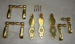 Drie x vintage goud chic deftig deurkruk deurklink messing, Ophalen, Gebruikt, Koper of Messing, Klink of Kruk