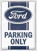Ford Parking Only.  Metalen wandbord in reliëf 30 x 40 cm., Ophalen of Verzenden, Nieuw, Reclamebord