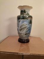 Sier Vaas, Overige kleuren, Aardewerk of Porselein, Ophalen of Verzenden, Zo goed als nieuw