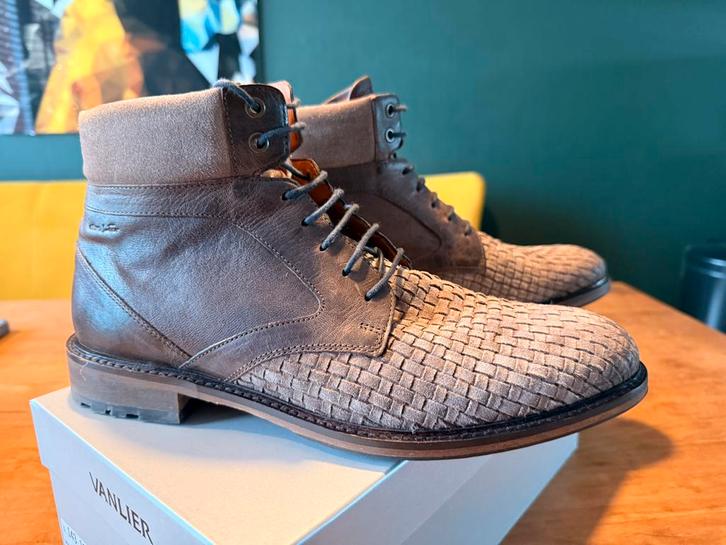 Van Lier Heren Schoenen z.g.a.n. - Maat 44, Kleding | Heren, Schoenen, Zo goed als nieuw, Veterschoenen, Bruin, Ophalen of Verzenden