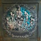 Design ladenkast, vintage, industrieel, kunst, steampunk, Huis en Inrichting, Ophalen, 100 tot 150 cm, 50 tot 100 cm, Zo goed als nieuw