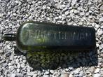 Antiek oude Bodemvondst Jenever Fles Groen Glas, Ophalen of Verzenden
