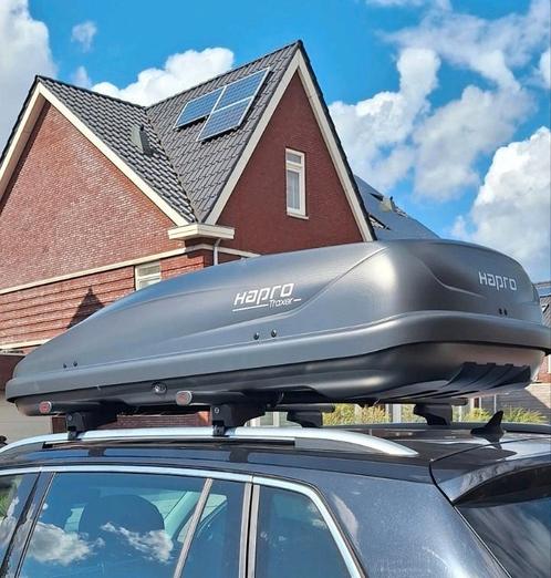 Nieuwe dakkoffer Hapro traxer 5.6liter antraciet 5 garantie, Auto diversen, Dakkoffers, Nieuw, Ophalen