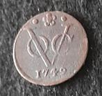 Nederland ½ VOC duit holland 1749, Postzegels en Munten, Munten | Nederland, Ophalen of Verzenden, Vóór koninkrijk, Overige waardes