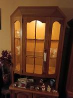 Eikenhout vitrine kast, Huis en Inrichting, Ophalen, Eikenhout, 50 tot 100 cm, Zo goed als nieuw