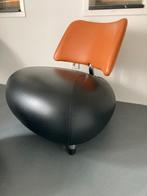 Leolux pallone fauteuil en footstool, Huis en Inrichting, Ophalen, Zo goed als nieuw, 50 tot 75 cm, Leer