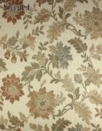 6757 bloemrank in aardetinten op crème vintage behang, Swiet, Huis en Inrichting, Stoffering | Behang, Ophalen of Verzenden, Minder dan 10 m²