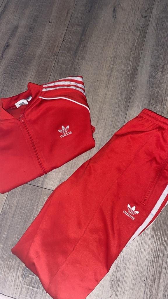 Rode Adidas Trainingspak, Ophalen of Verzenden, Gedragen