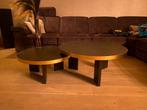 Nieuw ronde salontafel zwart met gouden rand alles mogelijk, 50 tot 100 cm, Rond, Nieuw, Chique luxe modern robuust
