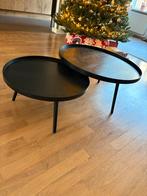 WOOOD Mesa Bijzettafels XL & L Zwart, Huis en Inrichting, Tafels | Salontafels, Ophalen, Gebruikt, Rond, 50 tot 100 cm