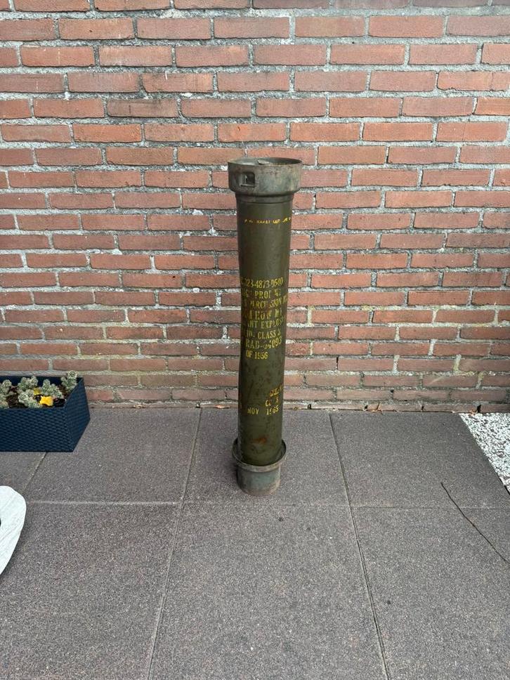 155 mm shell koker 1965, Verzamelen, Militaria | Algemeen, Landmacht, Amerika, Ophalen