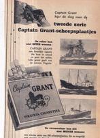 Retro reclame 1958 Captain Grant sigaretten boek schepen, Verzamelen, Ophalen of Verzenden