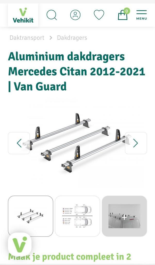 Dakdragers Mercedes Citan of Kangoo - Zo goed als nieuw!, Auto diversen, Dakdragers, Zo goed als nieuw, Ophalen of Verzenden