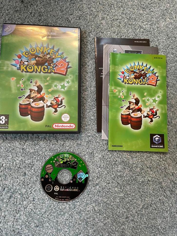 Donkey Konga 2 met garantie, Spelcomputers en Games, Games | Nintendo GameCube, Zo goed als nieuw, Racen en Vliegen, 1 speler
