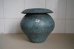 vintage vaas keramiek Losser hydramiek handgetoft blauwgrijs, Blauw, Aardewerk of Porselein, Ophalen of Verzenden, Zo goed als nieuw