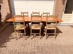 Complete set | tafel 220x90cm & stoelen & dressoir | Shaker, Huis en Inrichting, Tafels | Eettafels, 200 cm of meer, Ophalen of Verzenden