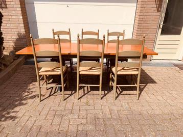 Complete set | tafel 220x90cm & stoelen & dressoir | Shaker beschikbaar voor biedingen