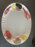 Decoratieve schaal met maritiem thema, Porselein of Keramiek, Schaal, Rond, Ophalen of Verzenden