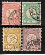 557 nvph 30-33 cijferzegels 1876-1894 gebruikt zie scan., Postzegels en Munten, Postzegels | Nederland, Ophalen of Verzenden, T/m 1940
