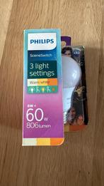 Philips lamp 3 light settings max 806 lumen 60 watt E27, Led-lamp, 3 standen, Nieuw, E27 (groot)