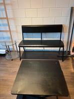 Bank en tafel setje, Ophalen, Minder dan 45 cm, Gebruikt, Metaal of Aluminium